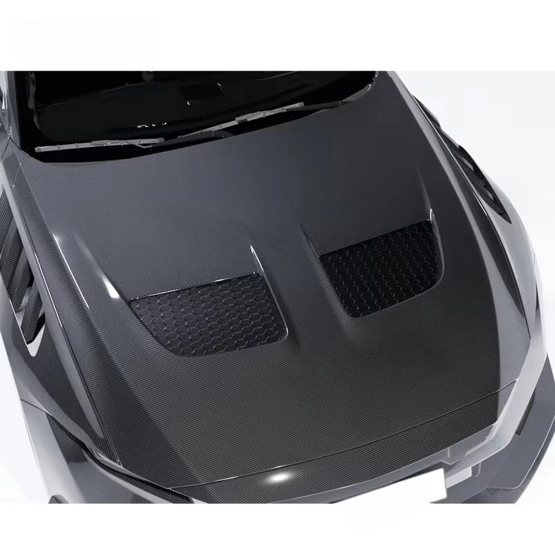 High Quality Carbon Fiber Front Engine Hood for  Mustang Gtd Style New Condition Modified Engine Cover Hot Sale